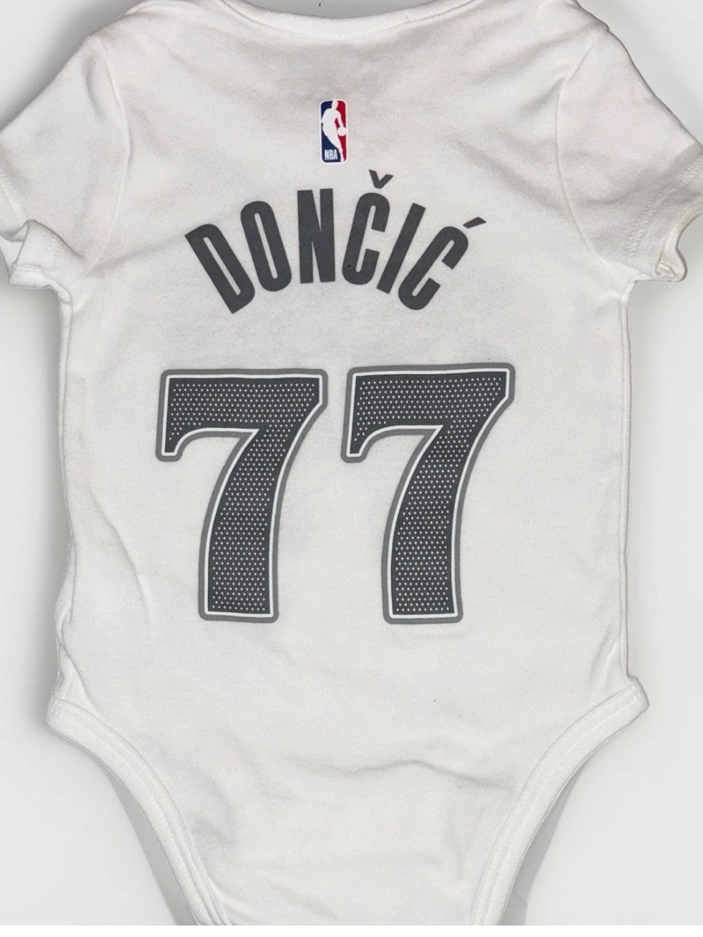 NBA White Luka Dončić #77 Infant Bodysuit